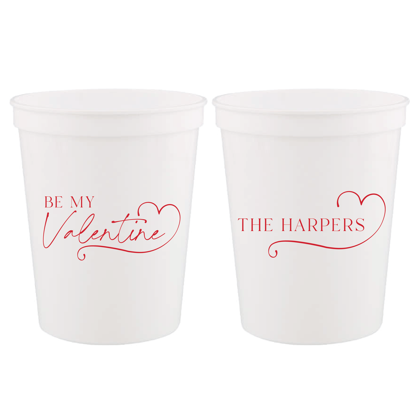 Be My Valentine Party Stadium Cups