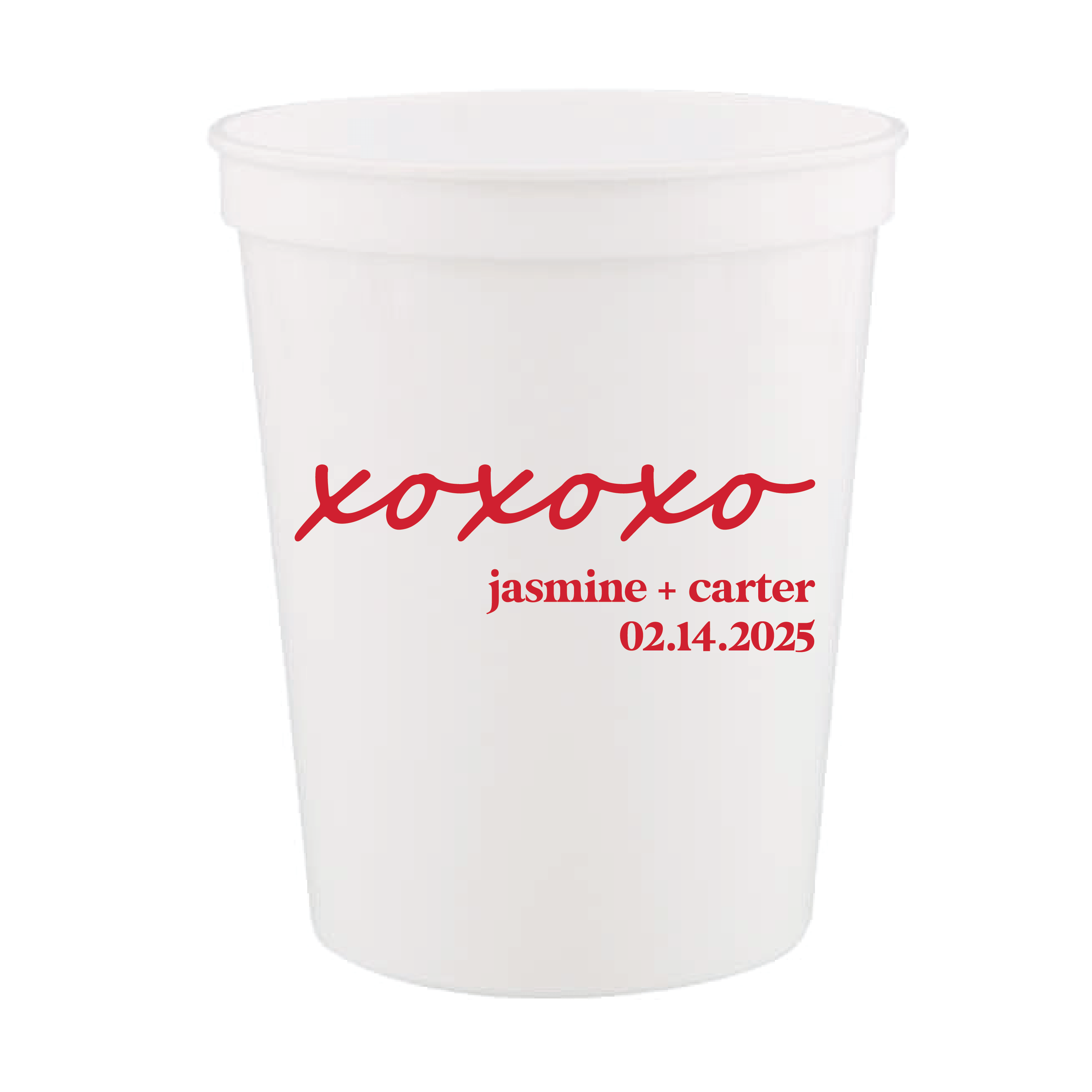 XoXo Valentine Wedding Stadium Cups - Cup - Stadium