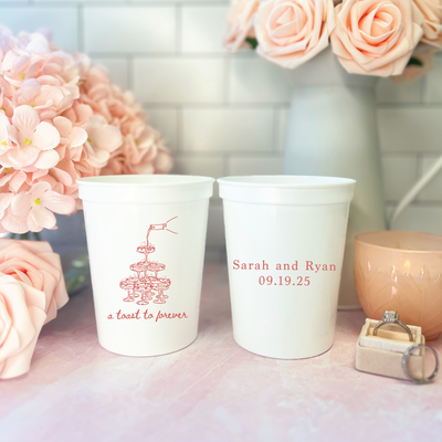 A Toast to Forever Wedding Stadium Cups