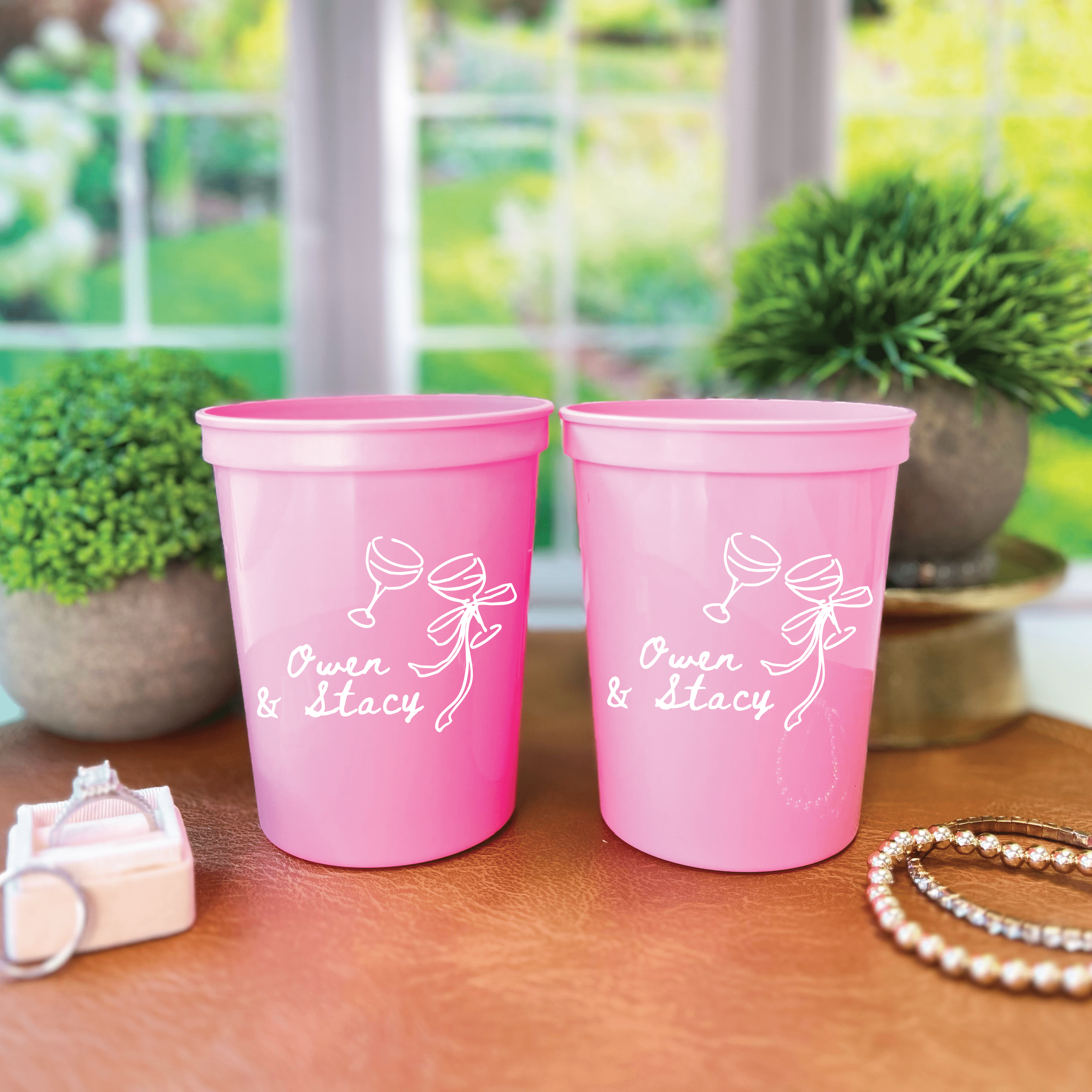 Toast To Forever Personalized Wedding Stadium Cups - Cup - Stadium