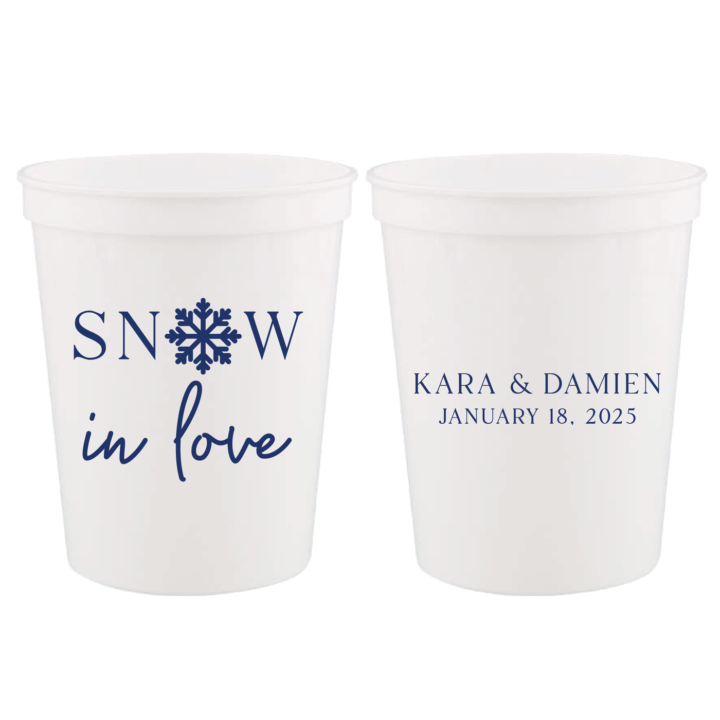 Snow In Love Wedding Stadium Cups