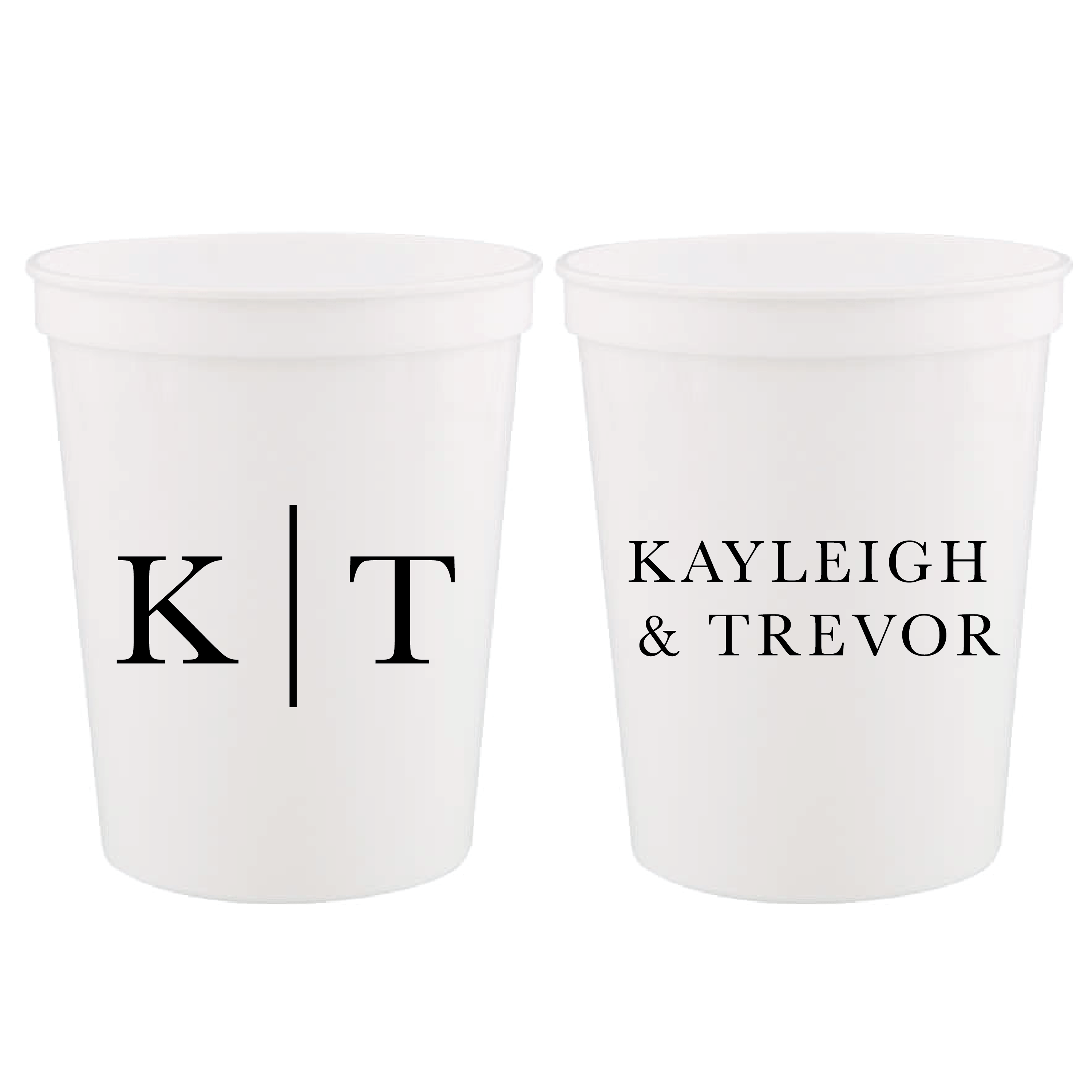 Modern Initials Wedding Stadium Cups - Cup - Stadium