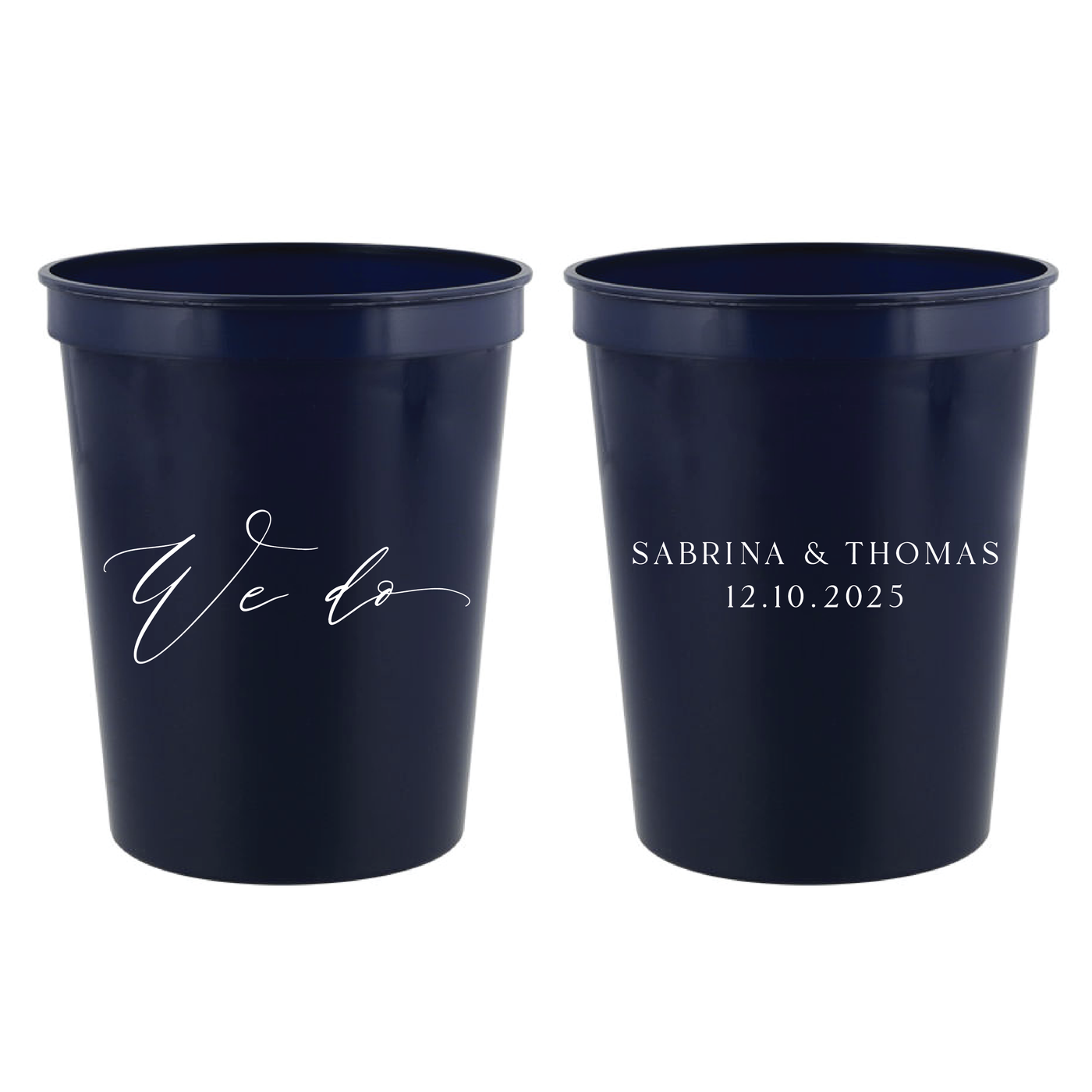 We Do Personalized Wedding Stadium Cups - Cup - Stadium