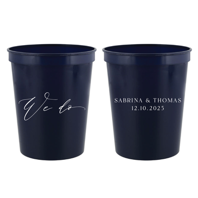 We Do Personalized Wedding Stadium Cups - Cup - Stadium