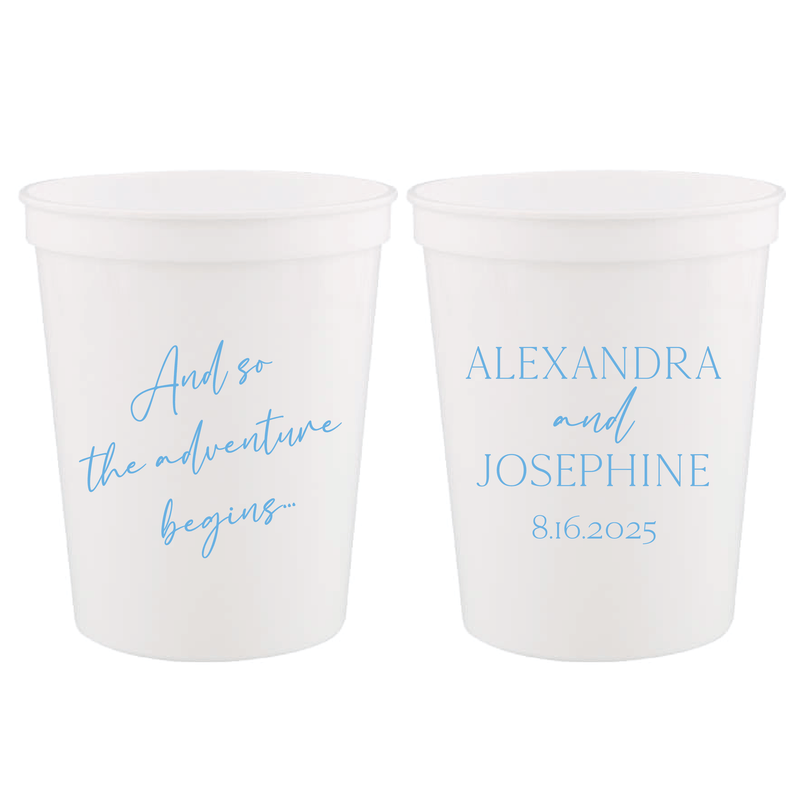 And So The Adventure Begin Wedding Stadium Cups - Cup - Stadium