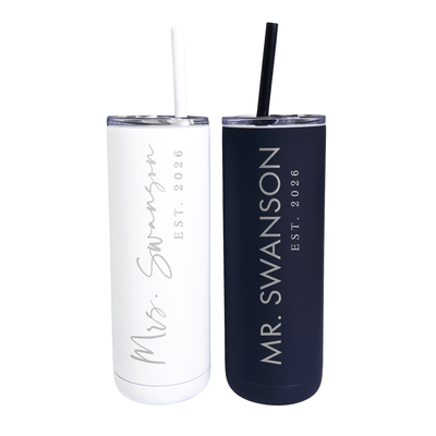 Mr and Mrs Skinny Tumbler Set