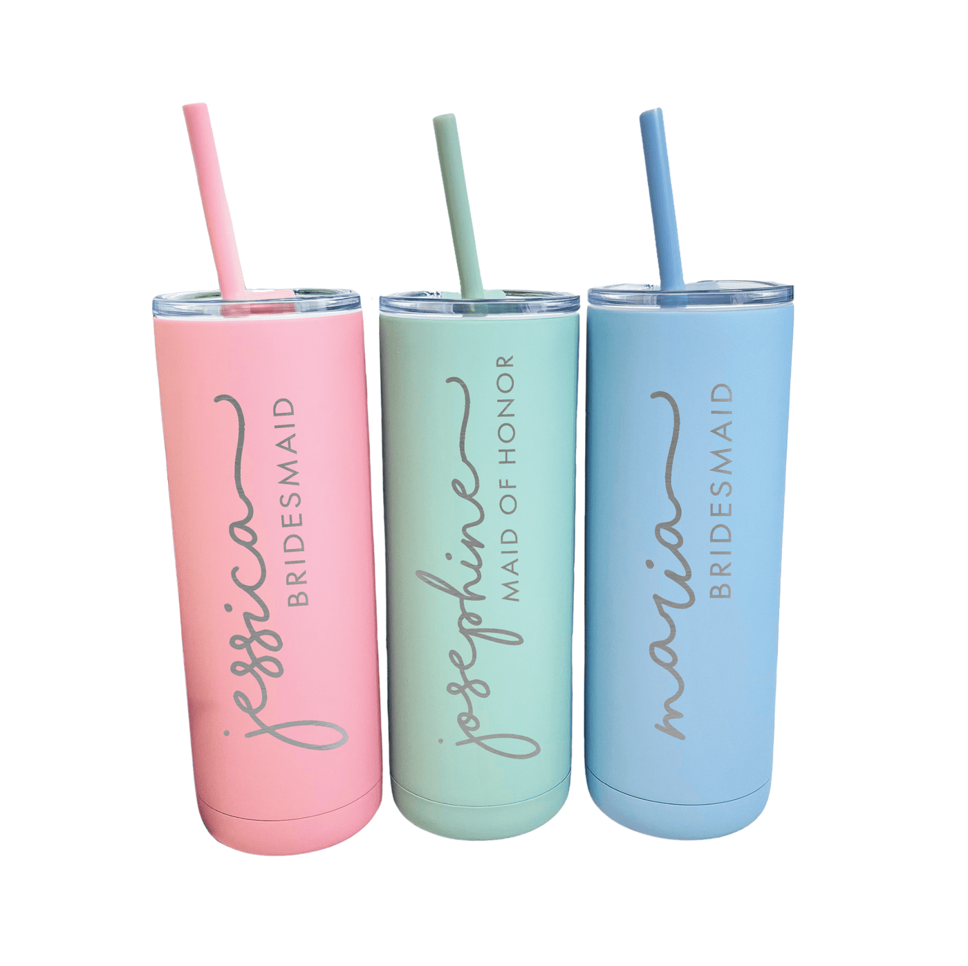 Bridal Party Personalized Skinny Tumblers