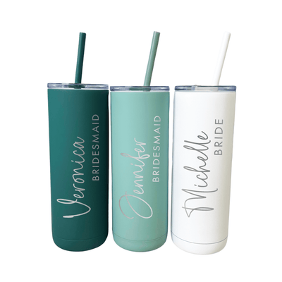 Personalized Bridal Party Skinny Tumblers