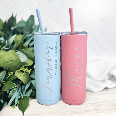 Personalized Mother of the Bride Skinny Tumblers