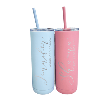 Personalized Mother of the Bride Skinny Tumblers