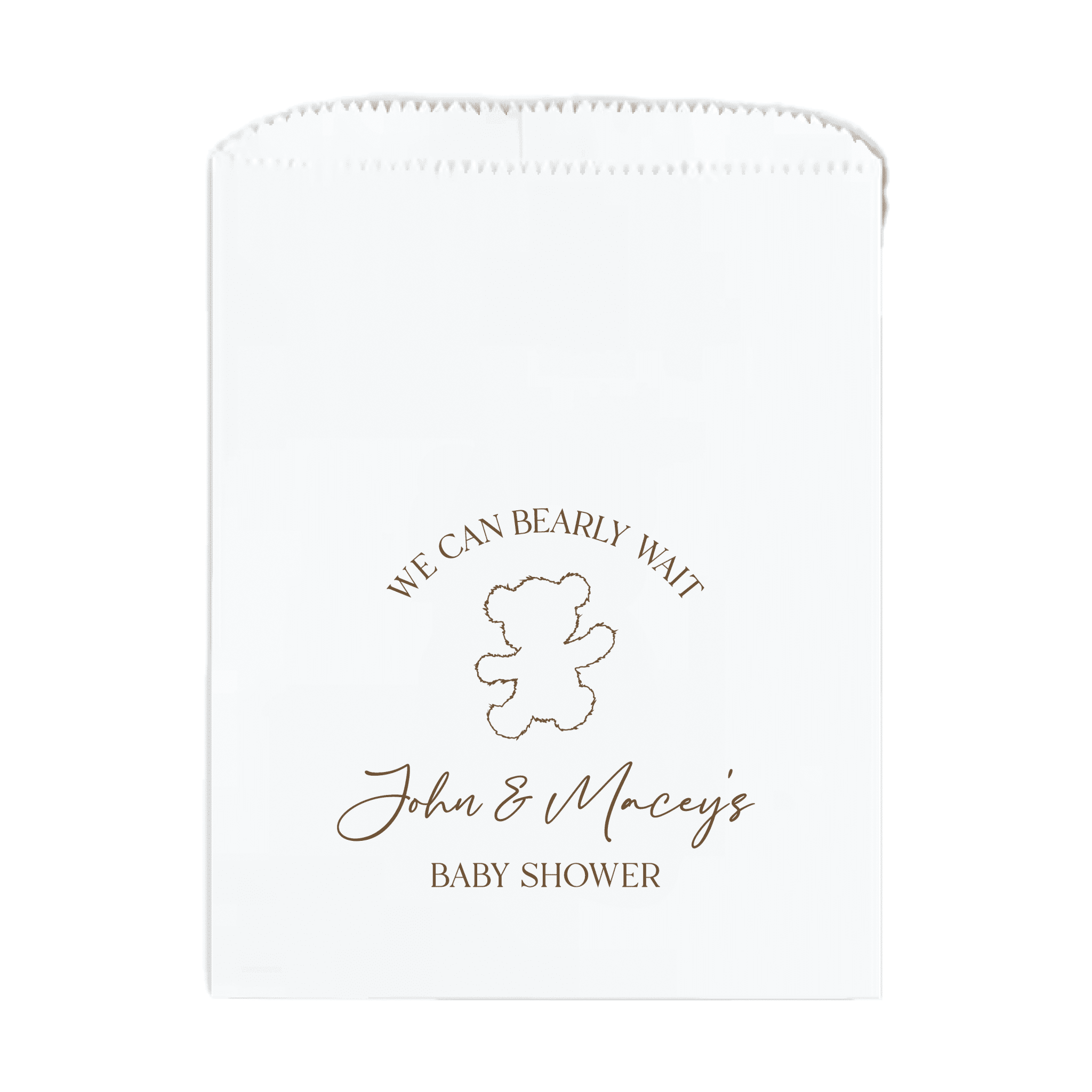 Bearly Wait Baby Shower Paper Treat Bags - Treat Bag - Full Color