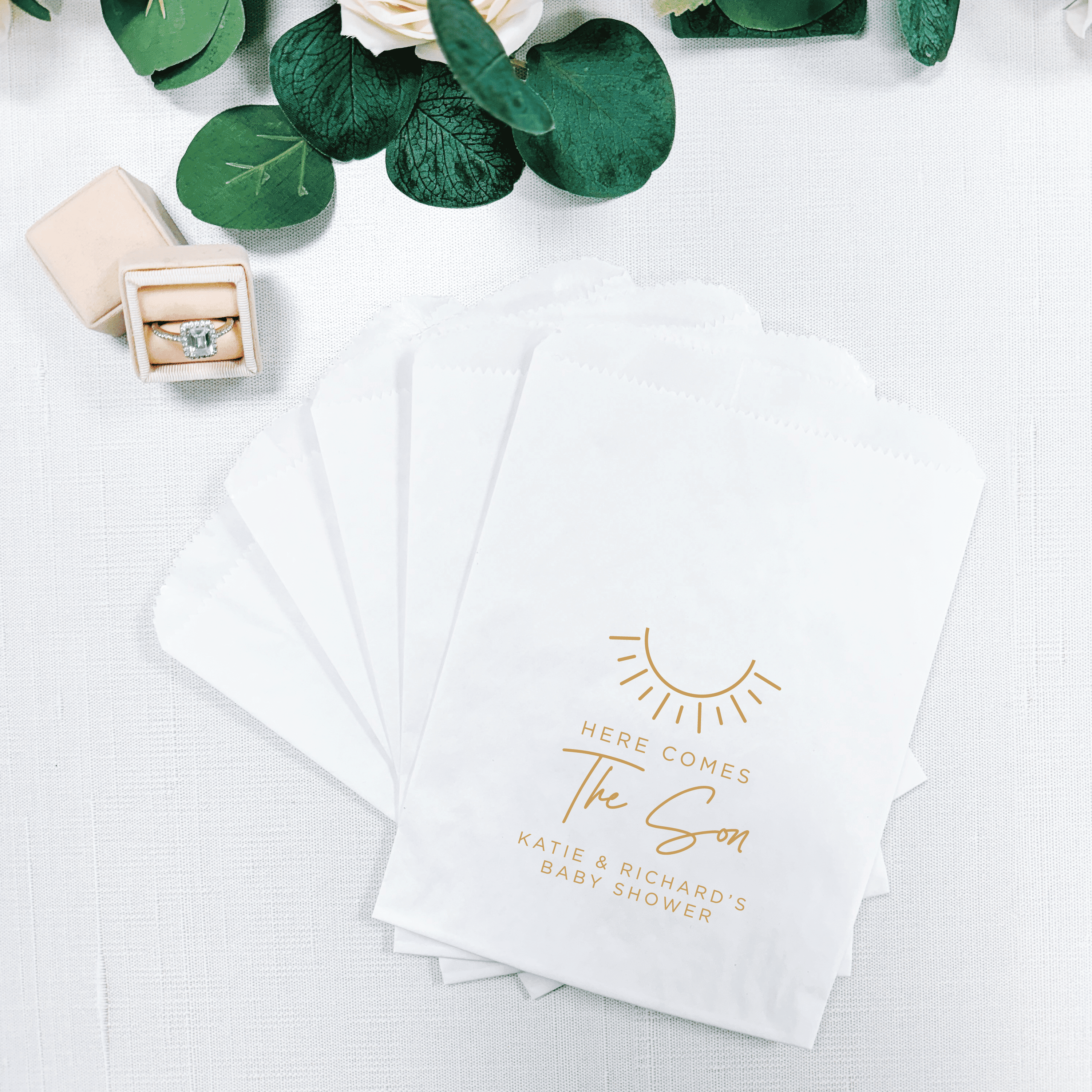 Here Comes The Son Baby Shower Favor Treat Bags - Treat Bag - Full Color