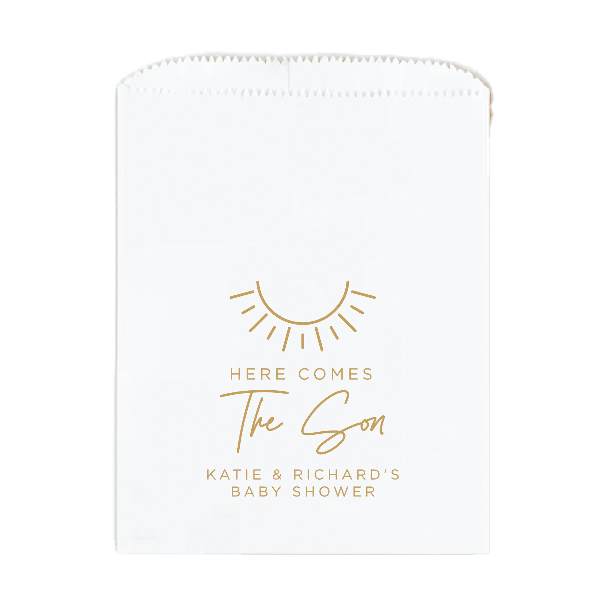 Here Comes The Son Baby Shower Favor Treat Bags - Treat Bag - Full Color