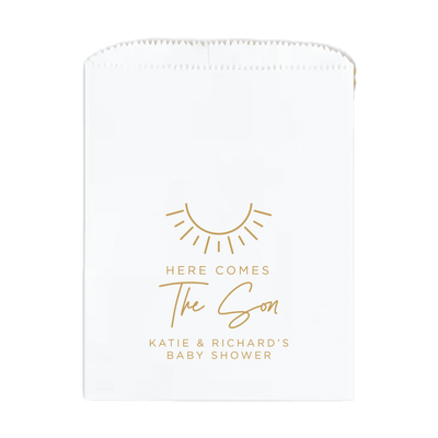 Here Comes The Son Baby Shower Favor Treat Bags - Treat Bag - Full Color