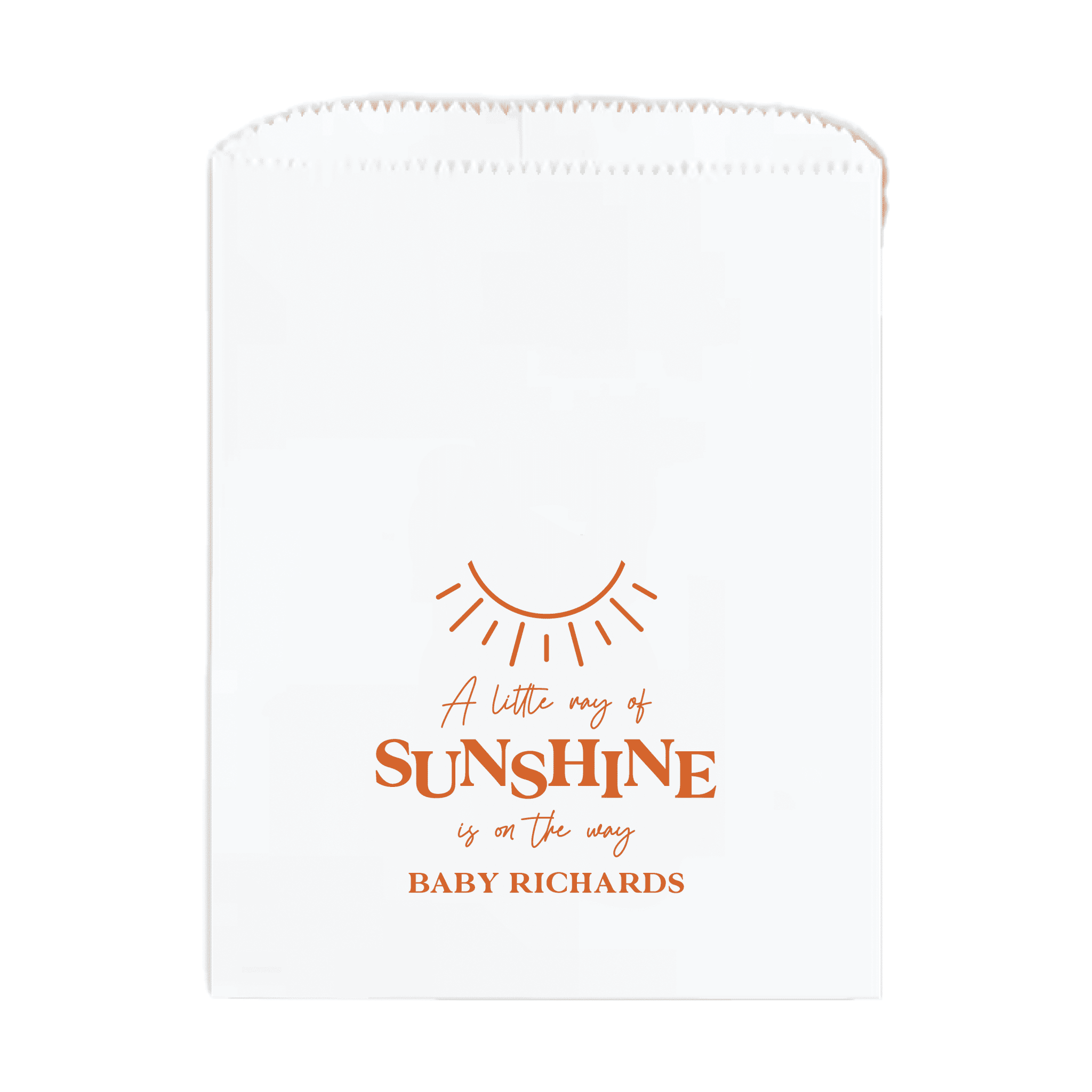 Little Ray of Sunshine Baby Shower Favor Treat Bags - Treat Bag - Full Color