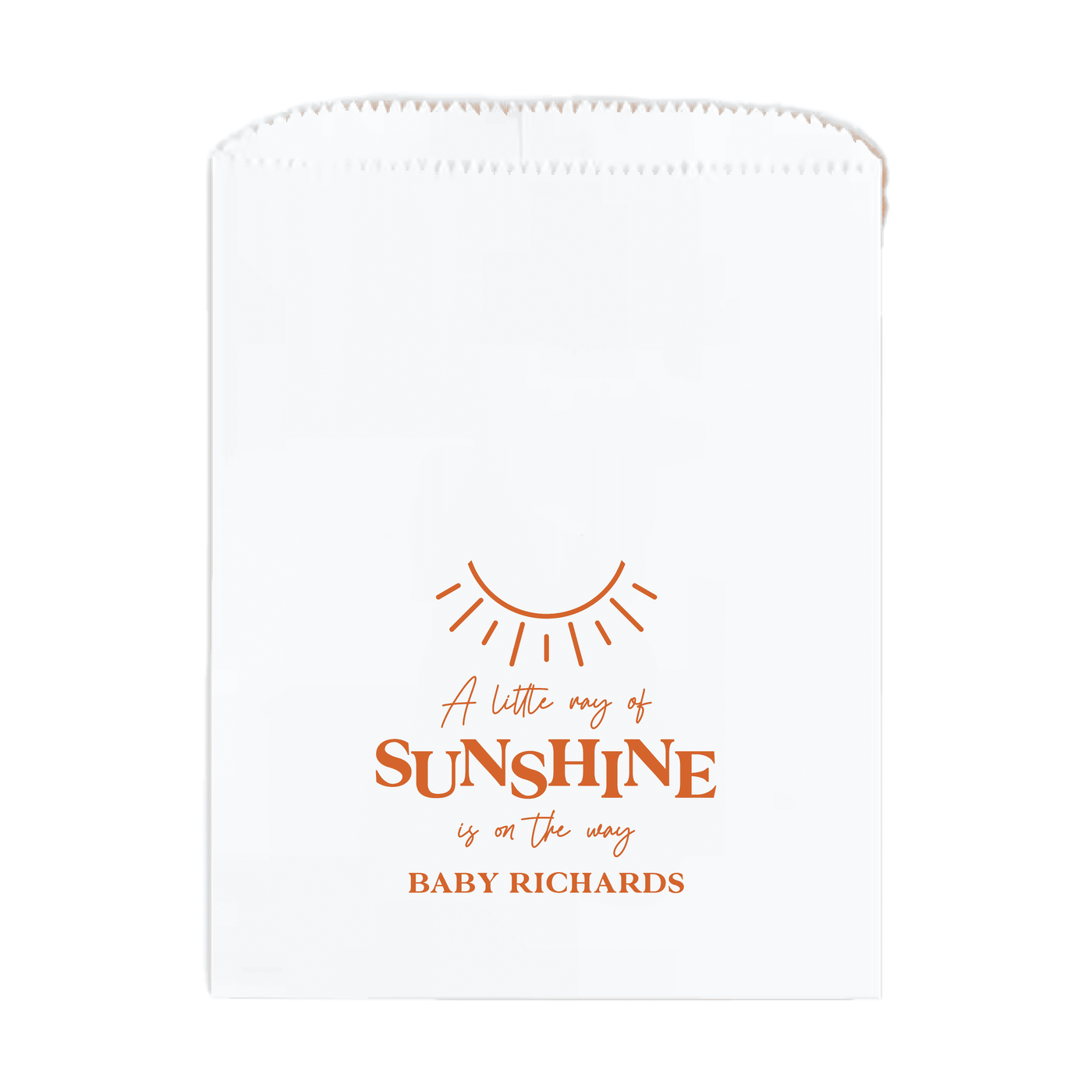 Little Ray of Sunshine Baby Shower Favor Treat Bags - Treat Bag - Full Color