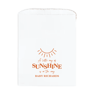 Little Ray of Sunshine Baby Shower Favor Treat Bags