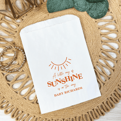 Little Ray of Sunshine Baby Shower Favor Treat Bags - Treat Bag - Full Color