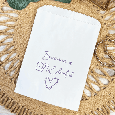 Ms ONEderful Heart Birthday Party Favor Treat Bags