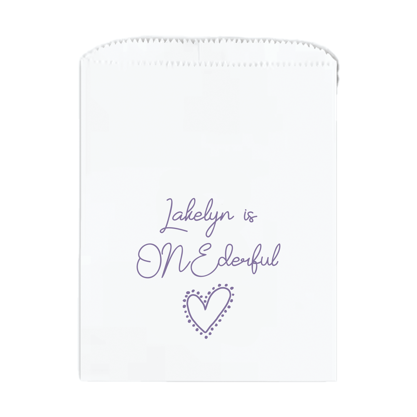 Ms ONEderful Heart Birthday Party Favor Treat Bags