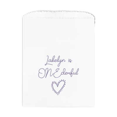 Ms ONEderful Heart Birthday Party Favor Treat Bags