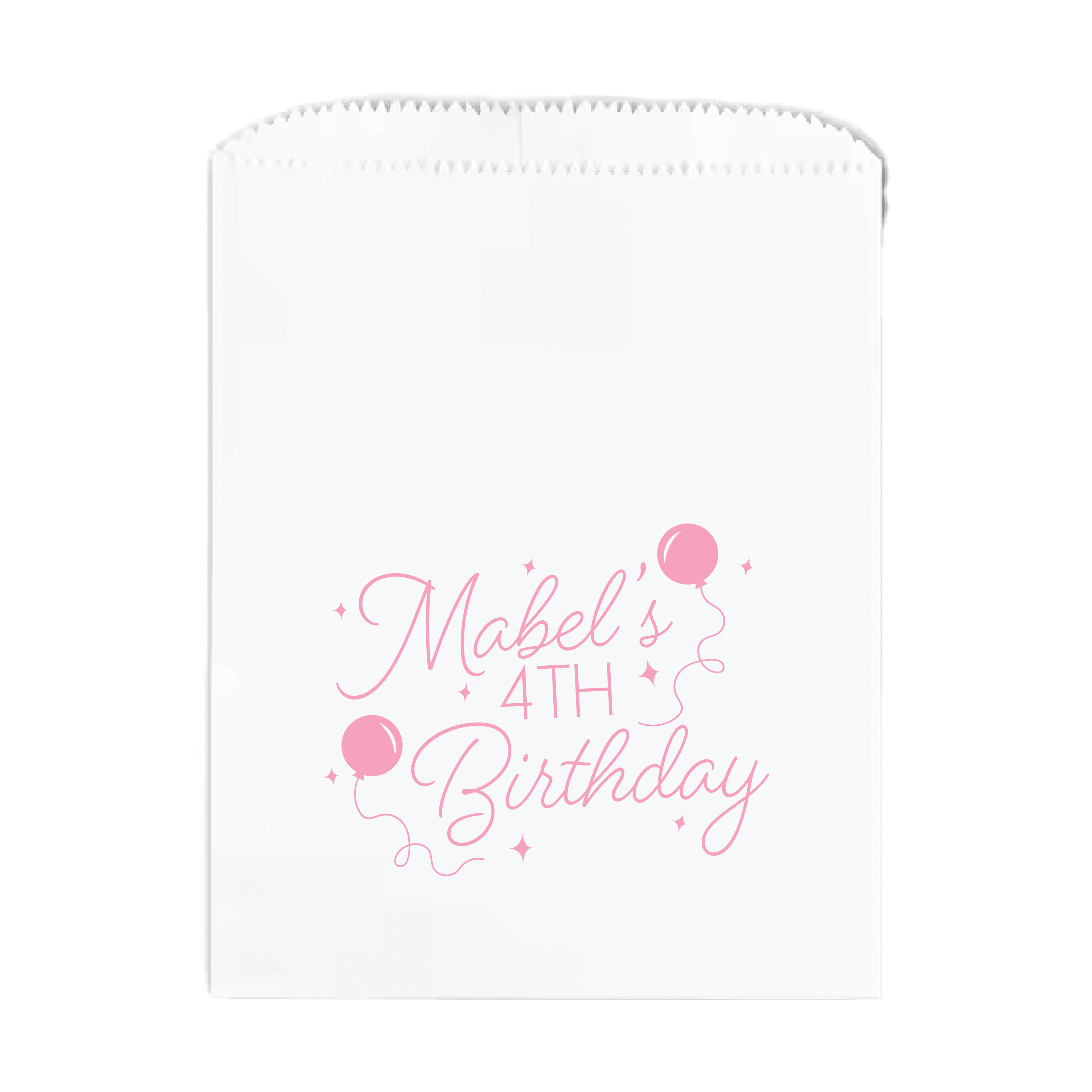 Balloons and Confetti Birthday Party Favor Treat Bags