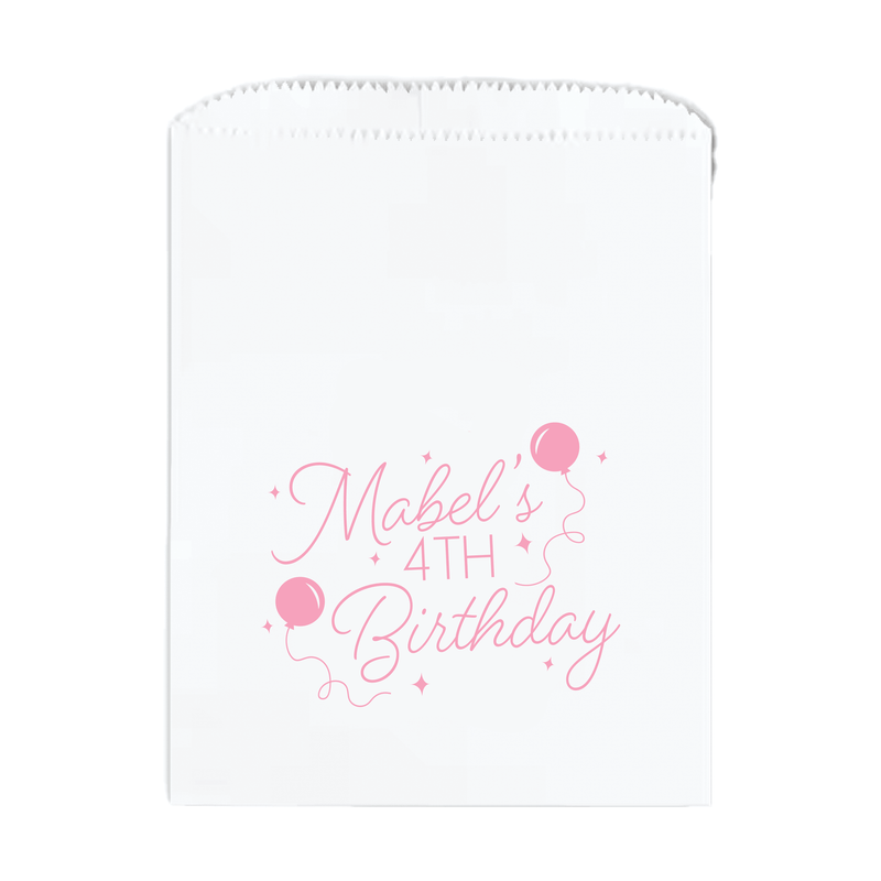 Balloons and Confetti Birthday Party Favor Treat Bags