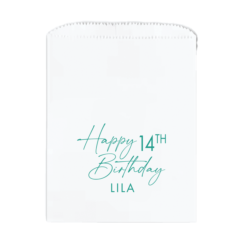 Time to Party Birthday Favor Treat Bags
