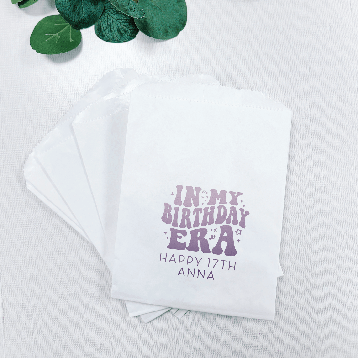 Birthday Era Party Favor Treat Bags