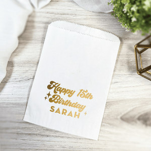 Retro Teen Birthday Bash Favor Treat Bags