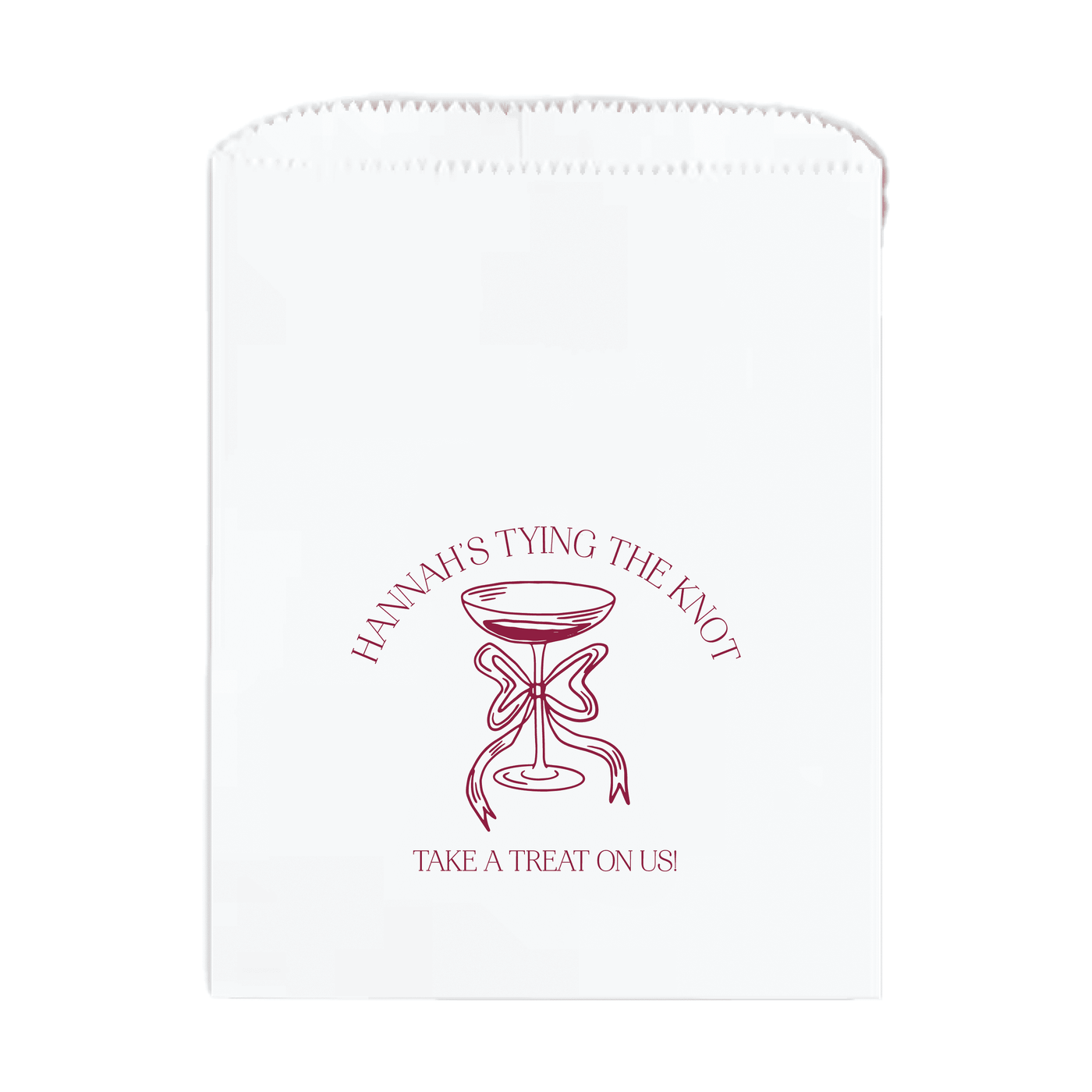 She's Tying The Knot Bridal Shower Favor Treat Bag - Treat Bag - Full Color
