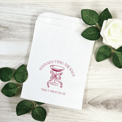 She's Tying The Knot Bridal Shower Favor Treat Bag - Treat Bag - Full Color