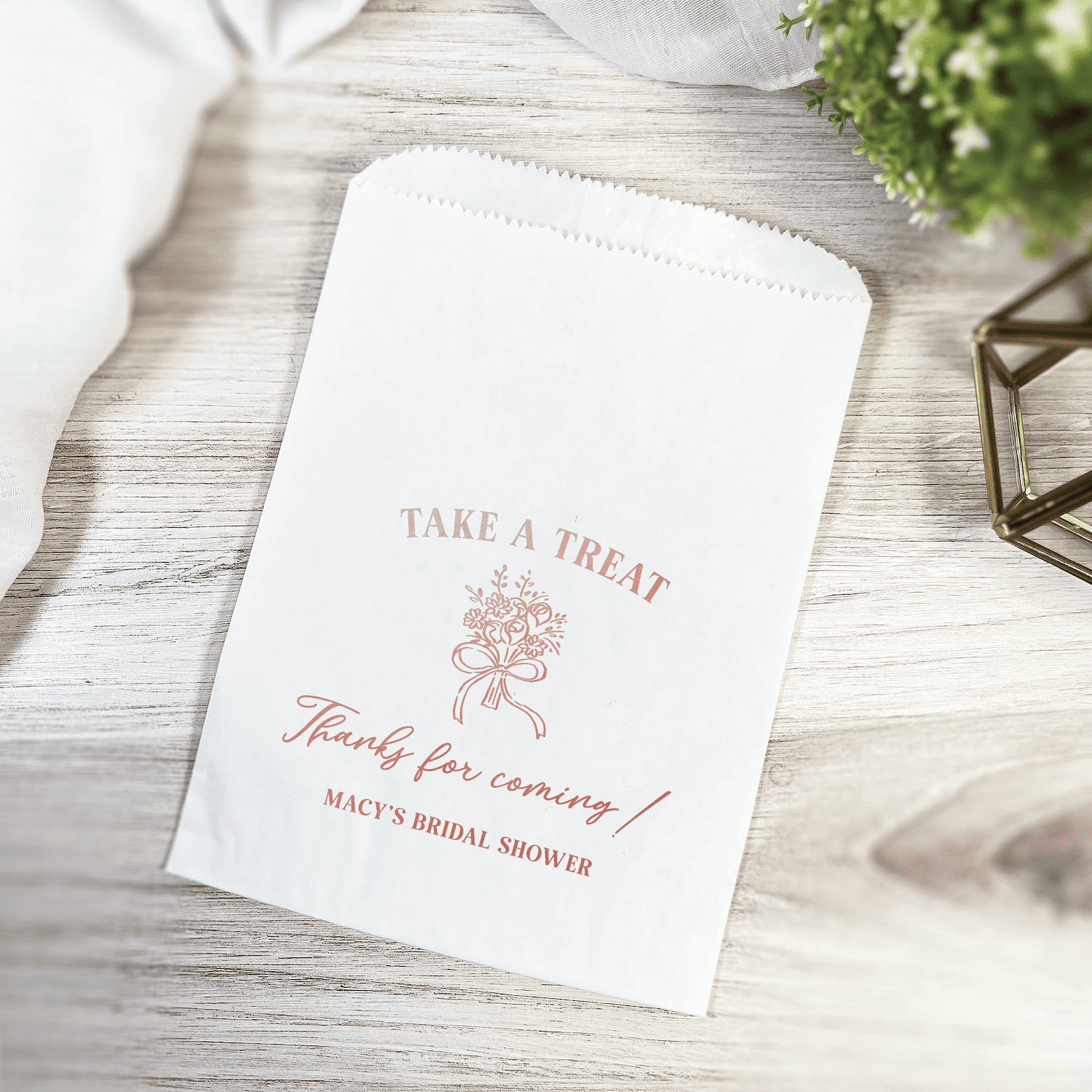 Fresh Off The Market Bridal Shower Favor Treat Bags