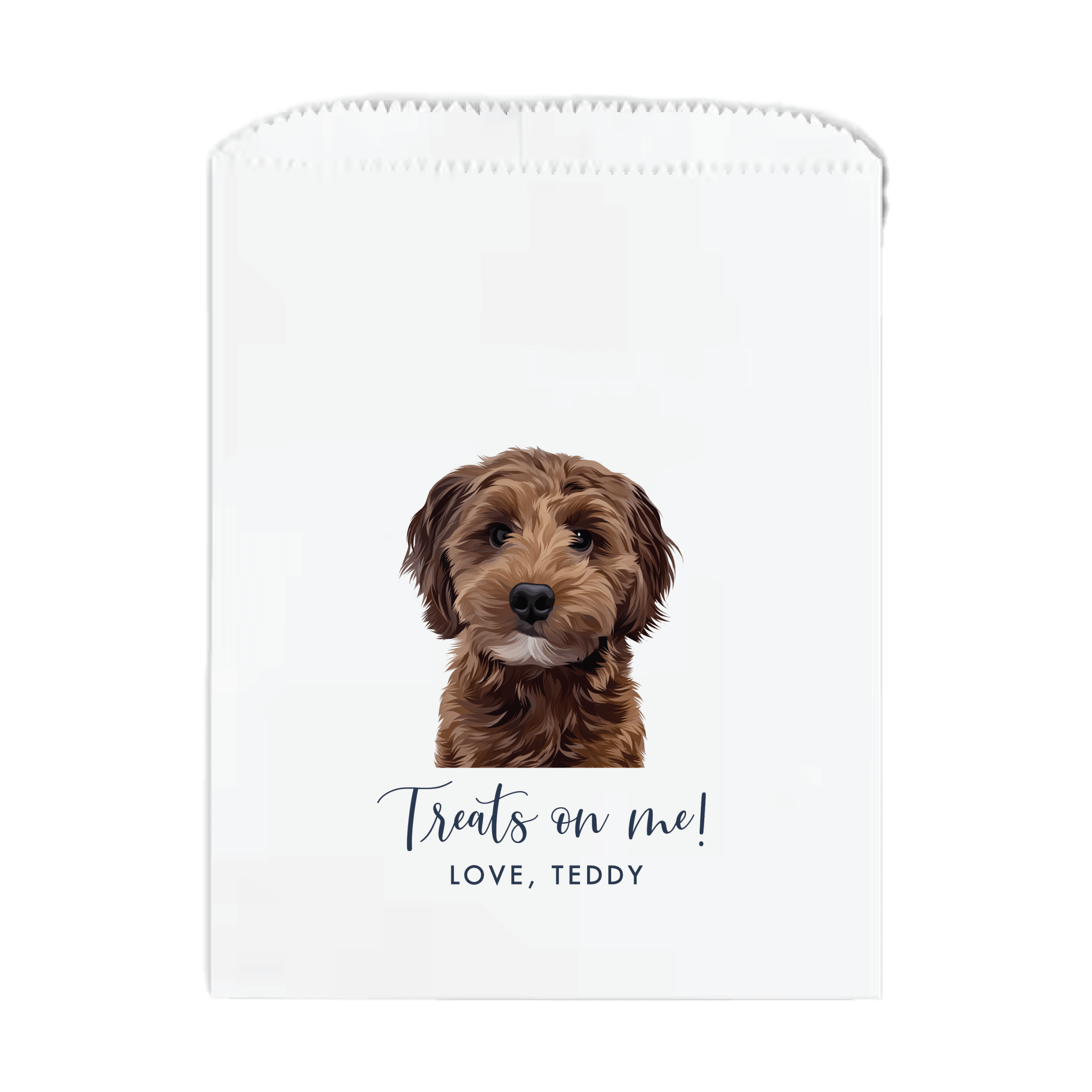 Personalized Full Color Pet Wedding Treat Bags - Treat Bag - Custom Full Color