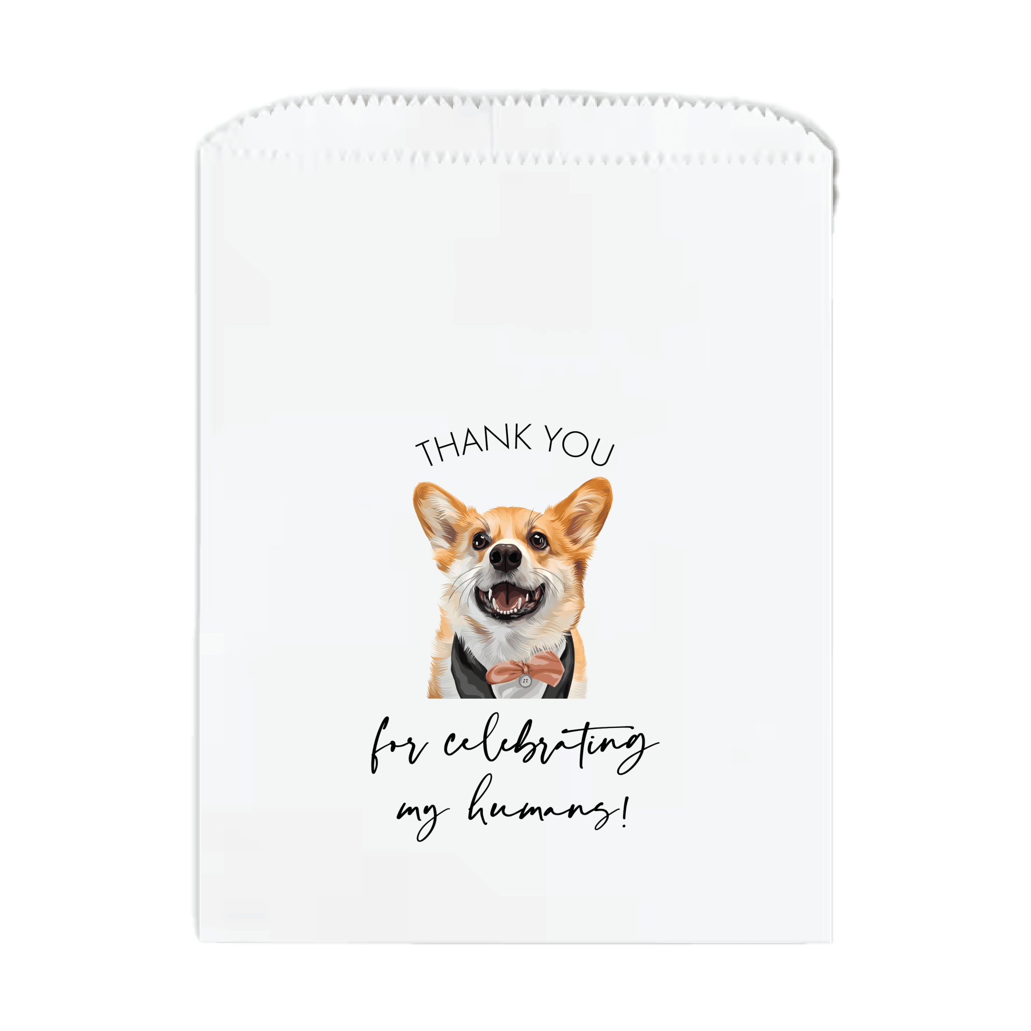 Thank You For Celebrating Full Color Pet Wedding Treat Bags - Treat Bag - Custom Full Color