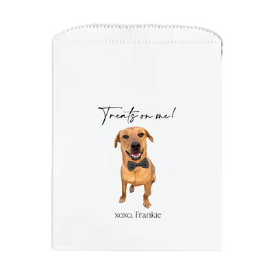 Treats on Me Full Color Pet Wedding Treat Bags