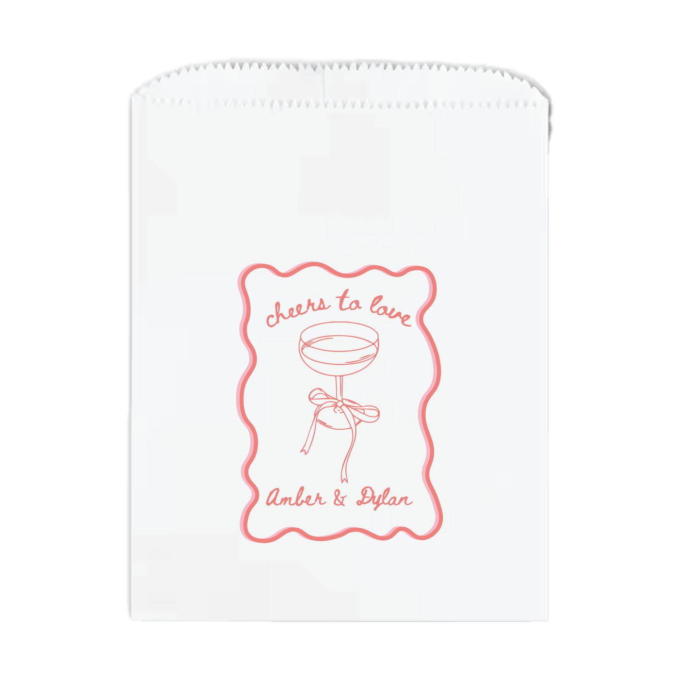 Cheers to Love Wedding Favor Treat Bags