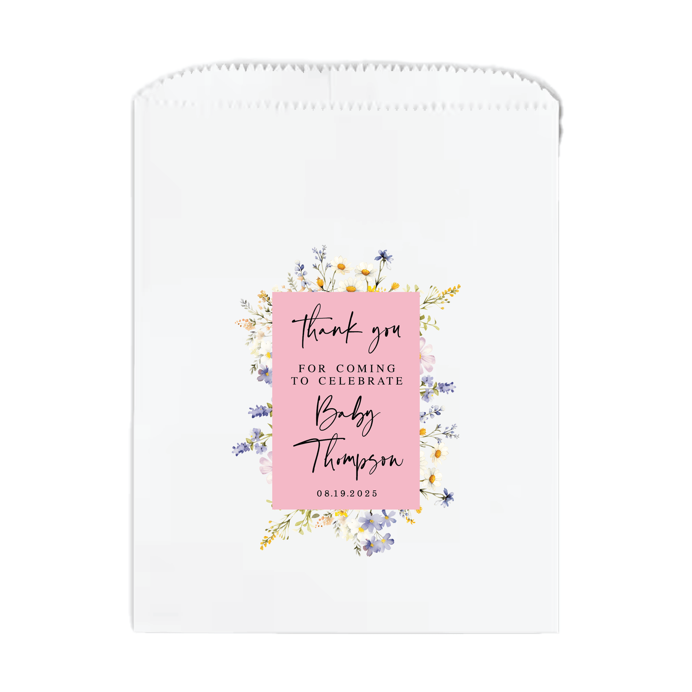 Baby In Bloom Baby Shower Favor Treat Bags