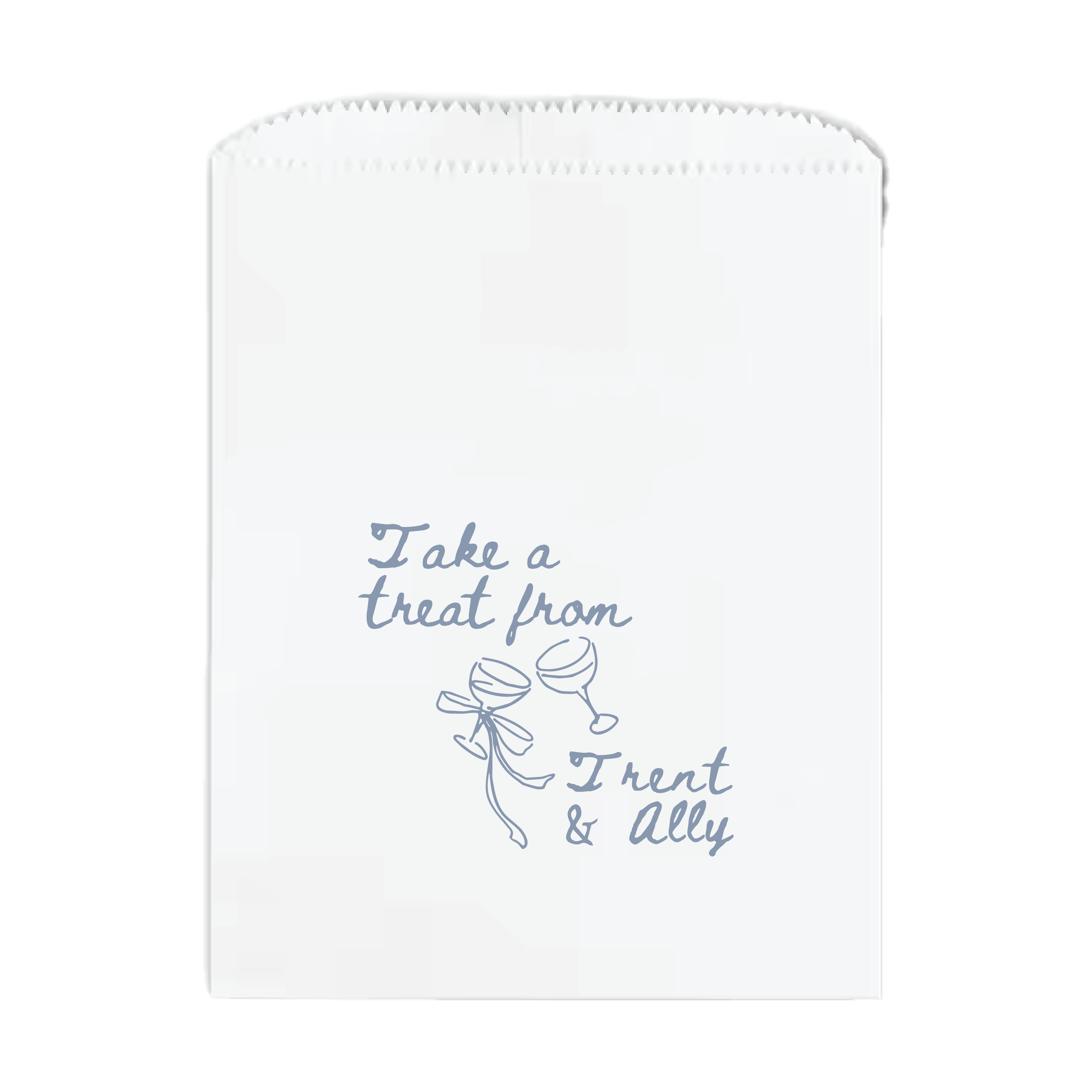 Take A Treat Wedding Favor Treat Bag - Treat Bag - Full Color