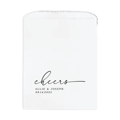 Cheers Wedding Favor Treat Bag