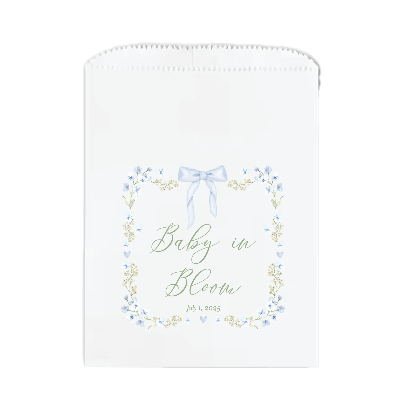 Baby In Bloom Custom Baby Shower Favor Treat Bags