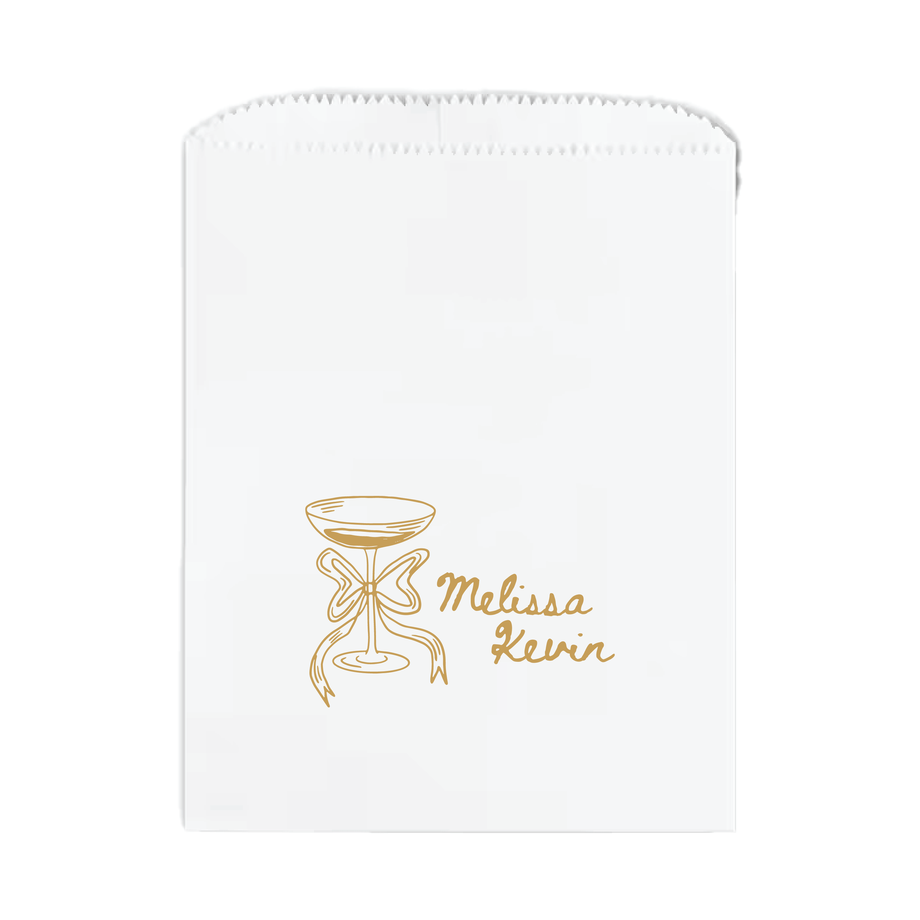 Personalized Foil Wedding Treat Bags - Treat Bag - Paper