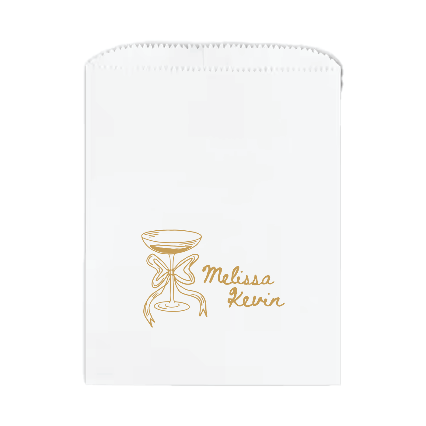 Personalized Foil Wedding Treat Bags