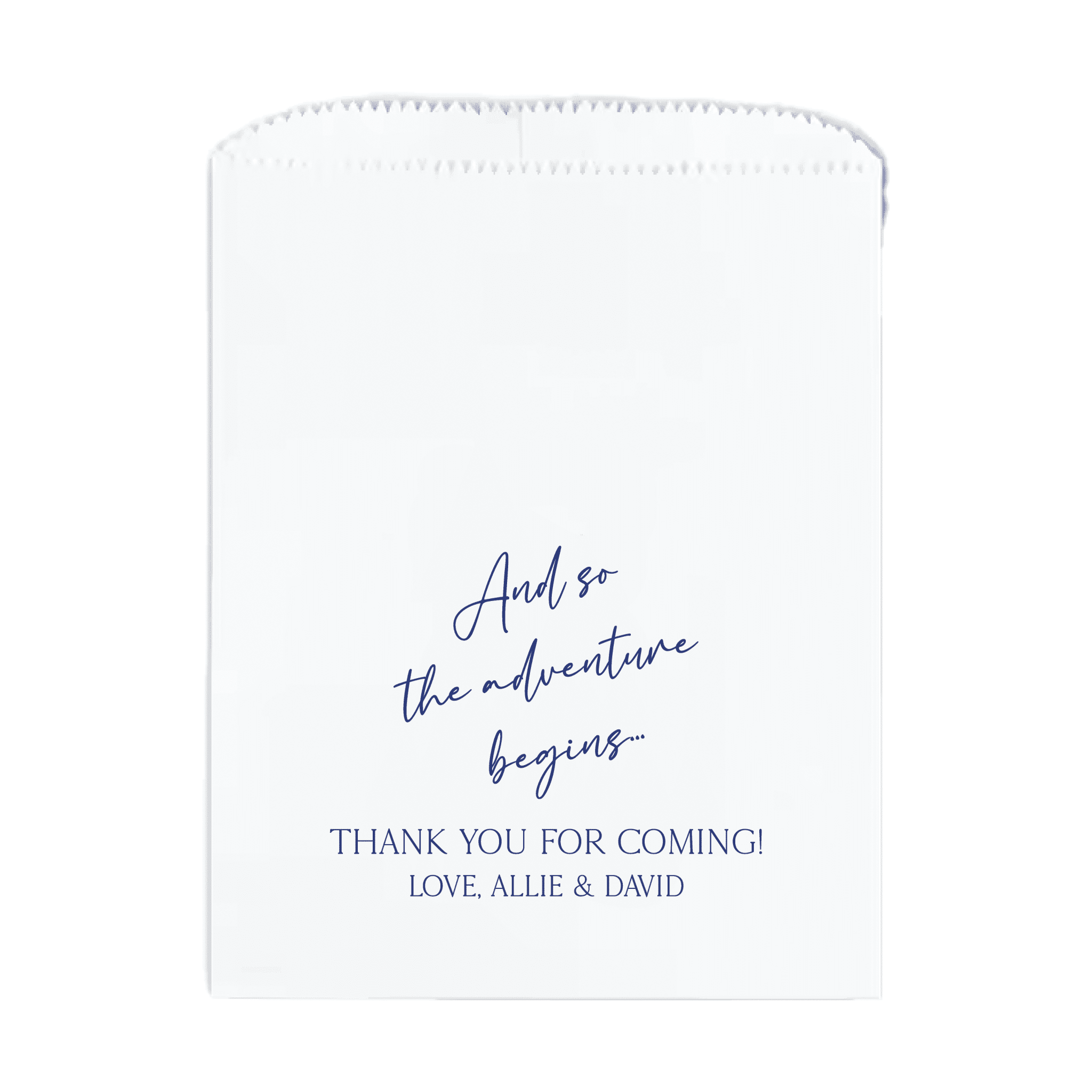 And So The Adventure Begins Personalized Favor Treat Bag - Treat Bag - Full Color