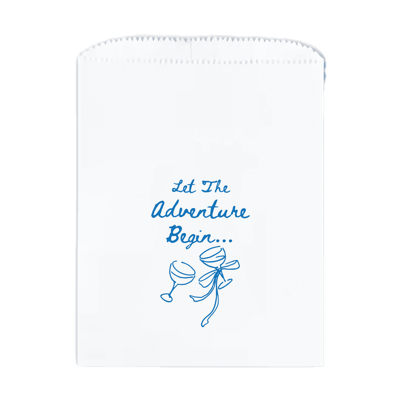 Let The Adventure Begins Personalized Favor Treat Bag - Treat Bag - Full Color