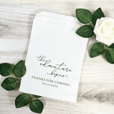 The Adventure Begins Personalized Favor Treat Bag - Treat Bag - Full Color