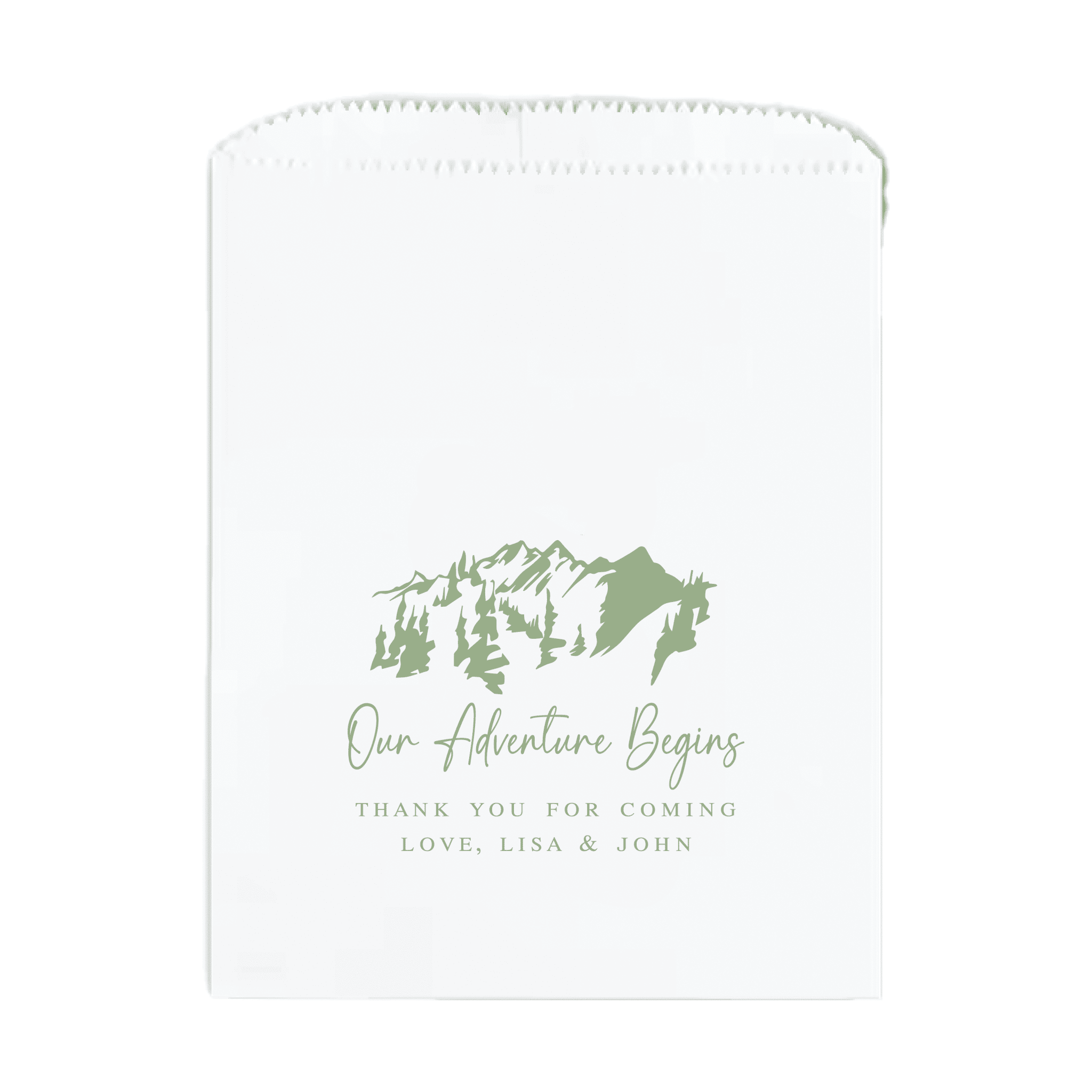 Our Adventure Begins Personalized Favor Treat Bag - Treat Bag - Full Color