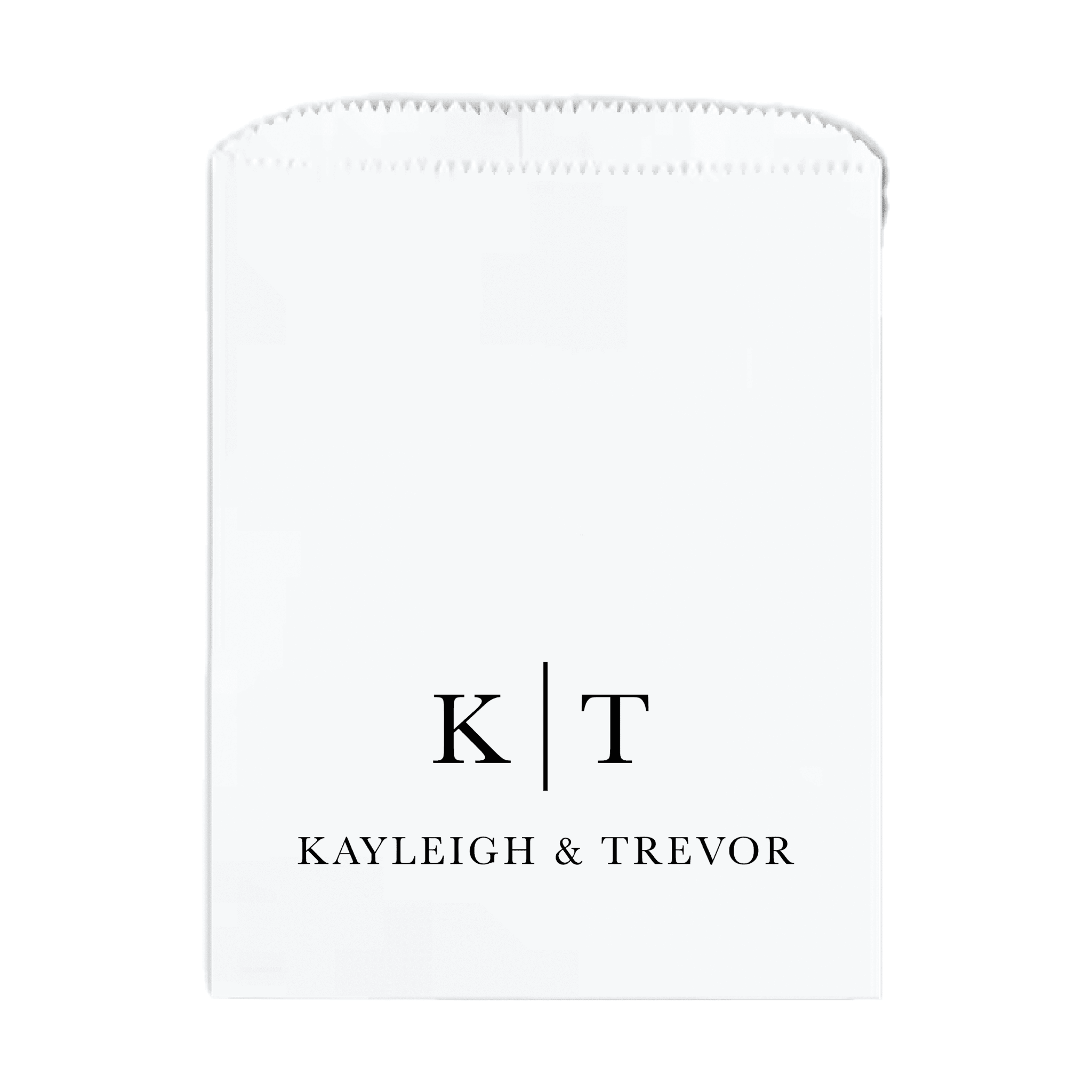 Modern Initials Personalized Favor Treat Bag - Treat Bag - Full Color