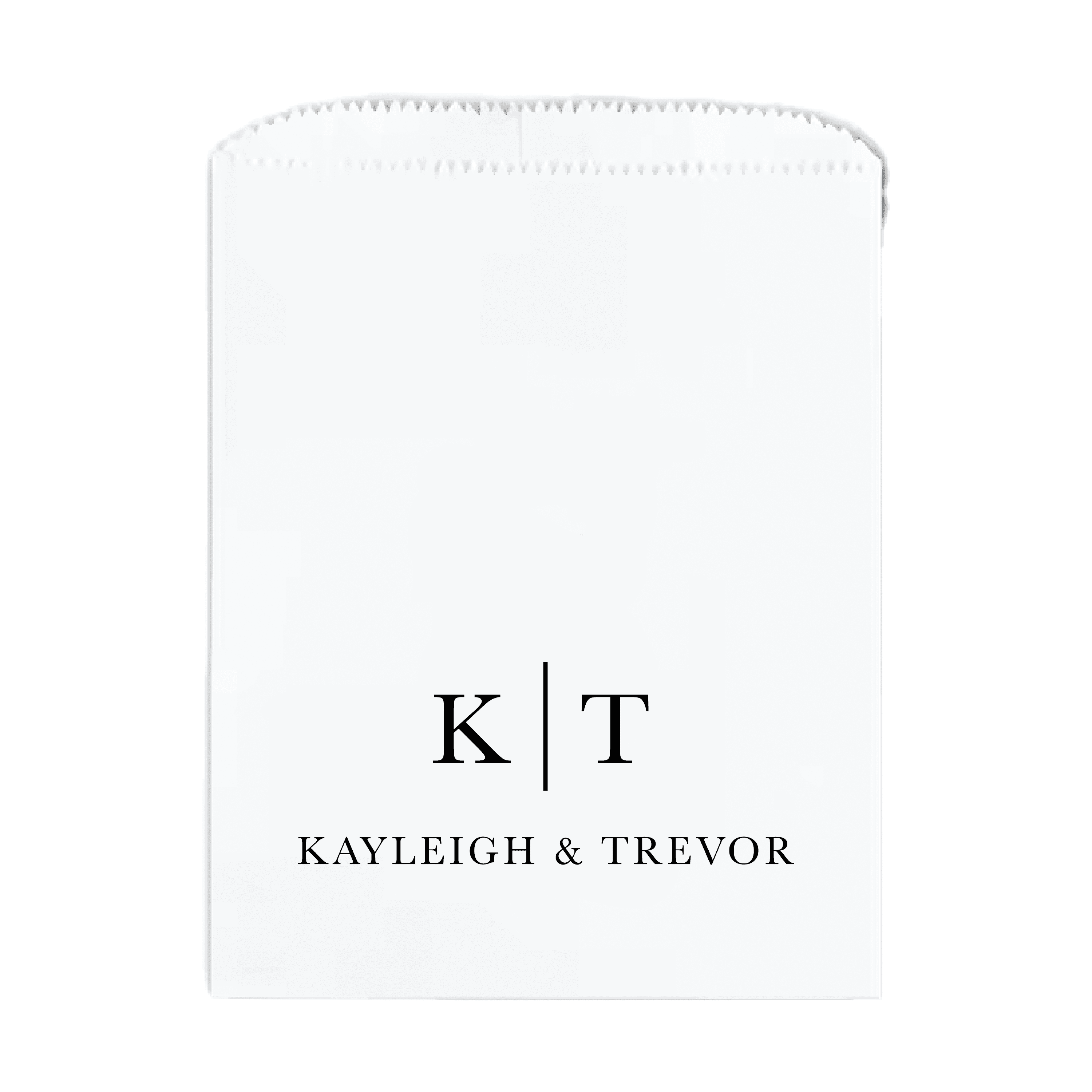 Modern Initials Personalized Favor Treat Bag - Treat Bag - Full Color