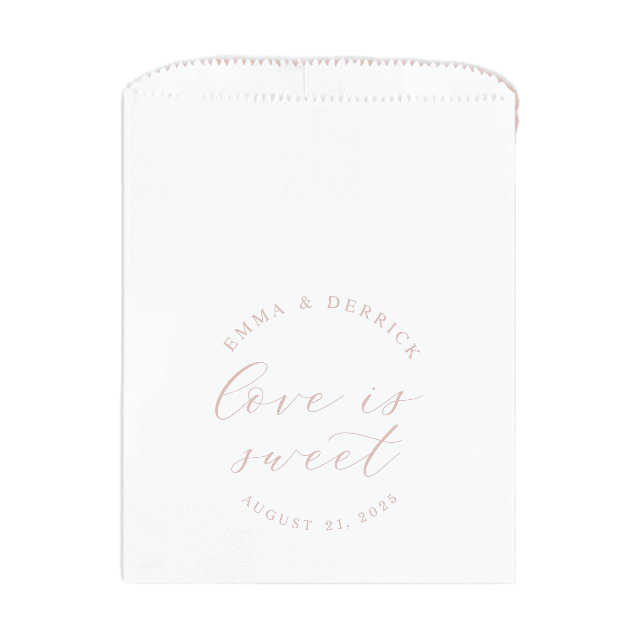 Love Is Sweet Custom Foil Wedding Treat Bags - Treat Bag - Paper